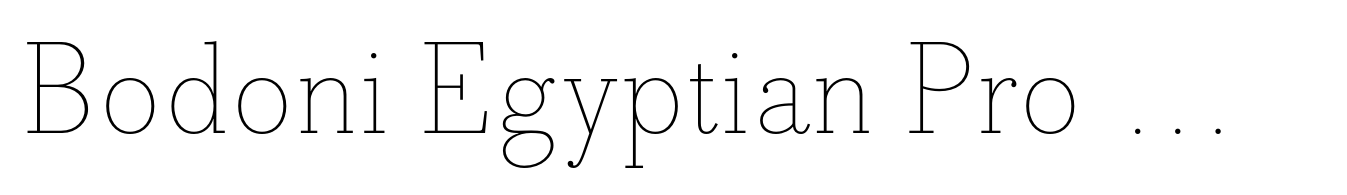 Bodoni Egyptian Pro Thin